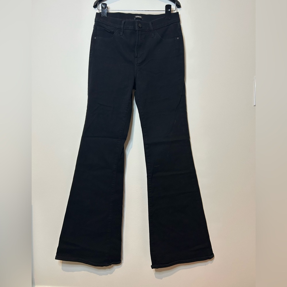 Express Midnight Black Flare Pants